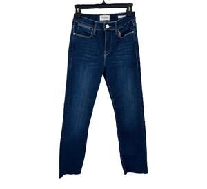 Frame Jeans Le High Straight raw hem blue size 26